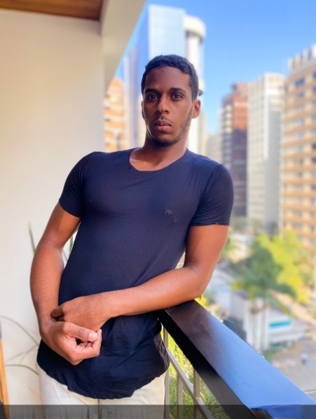 Ebony gay dude with a huge dick Manuel Skye gets boned by a white dude in POV